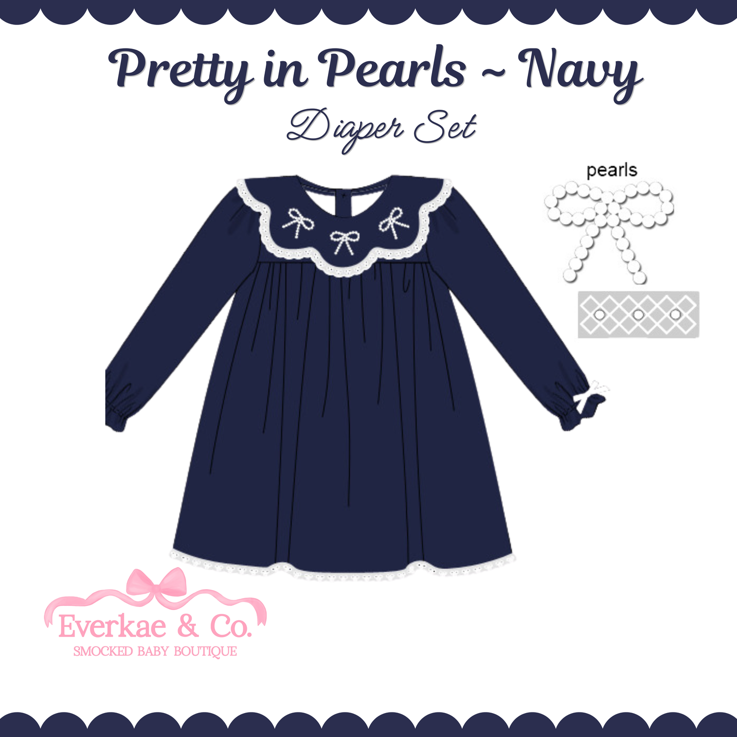 PO11 Pretty in Pearls ~ Navy ETA OCT