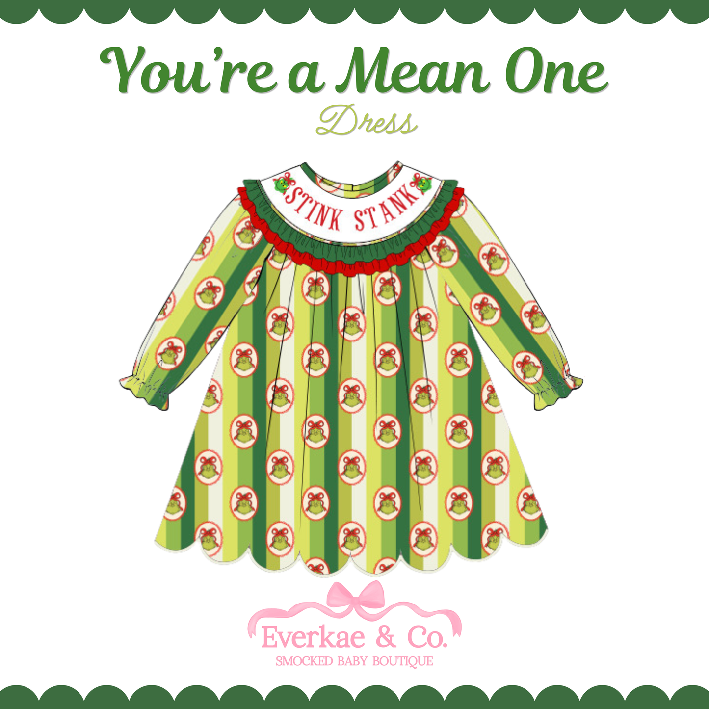 PO11 You’re a Mean One Dress ETA OCT