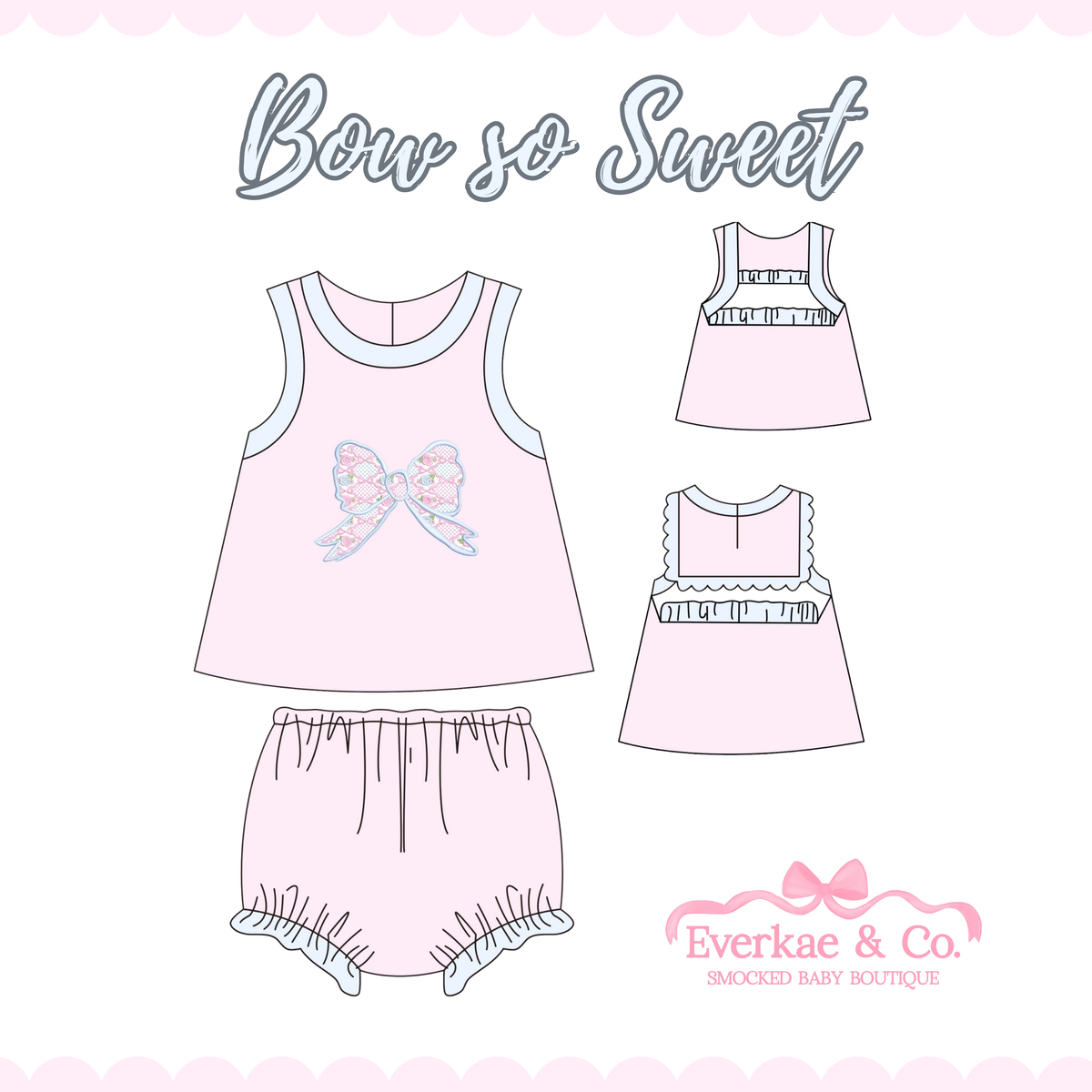 PO17 Bow So Sweet Diaper Set ETA MARCH