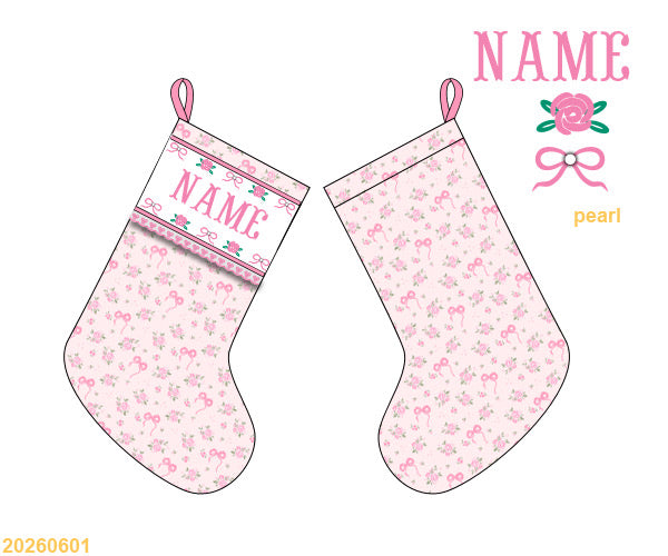 PO Pink Parlor Collection Smocked Stocking ETA OCT