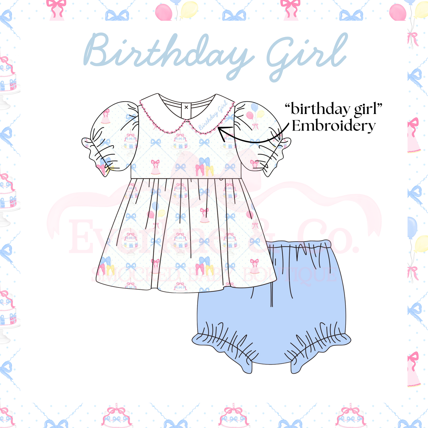 RTS “Birthday Girl” Diaper Set