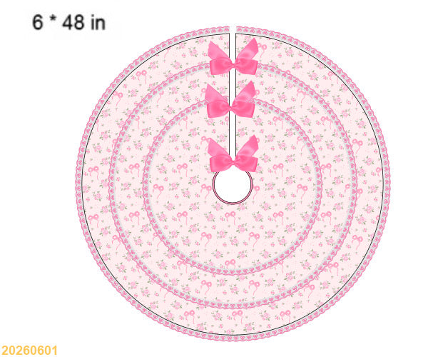 PO Pink Parlor Collection Ruffle Tree Skirt ETA OCT