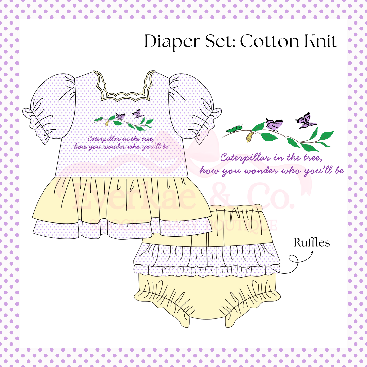 RTS Butterfly Dreams Diaper Set