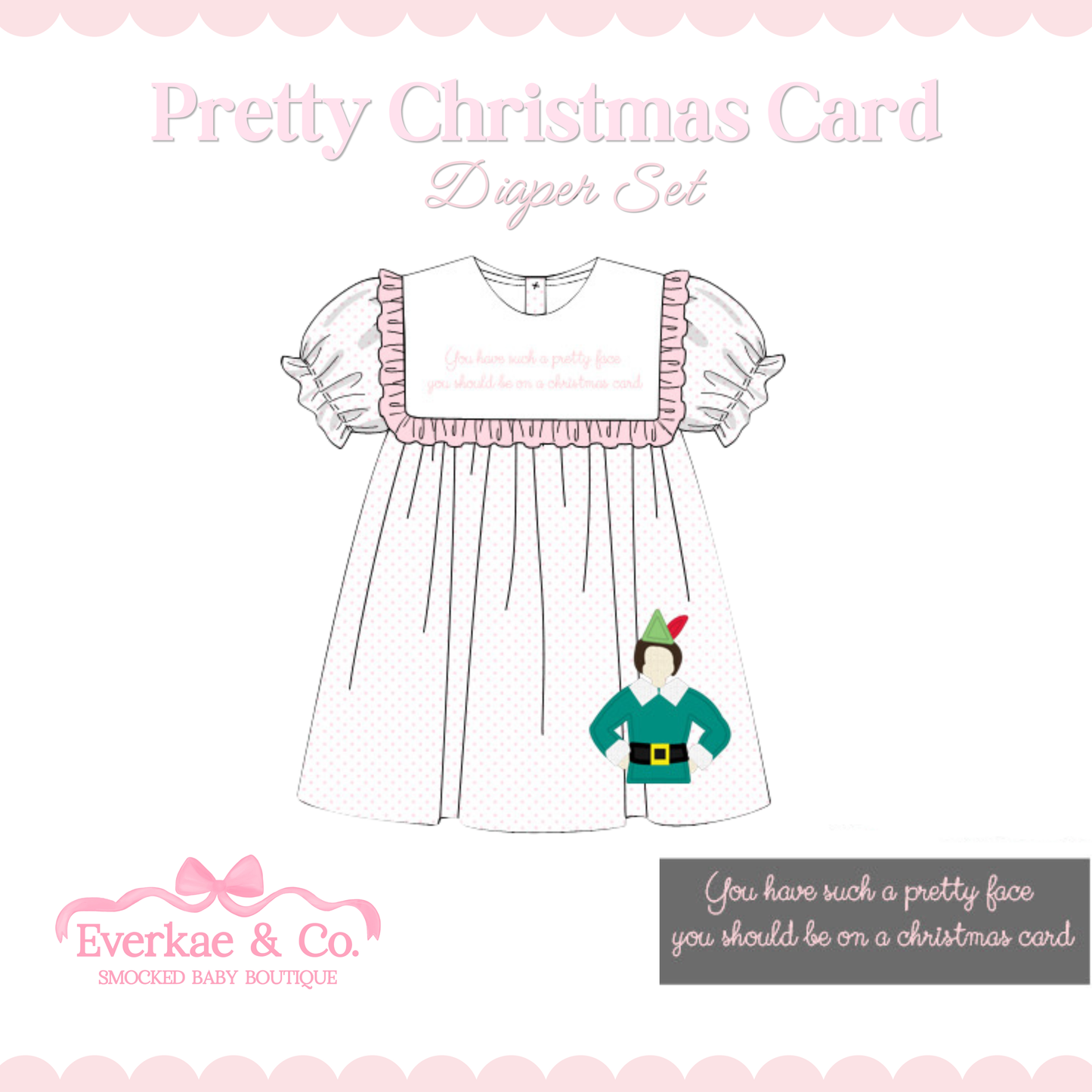 PO11 Pretty Christmas Card Dress ETA OCT