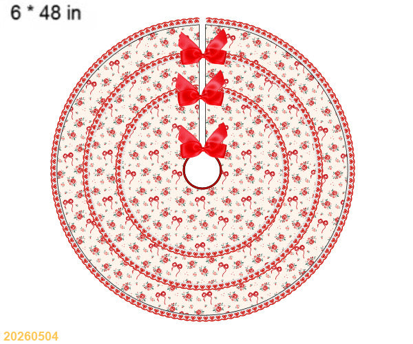 PO Merry Manor Collection Ruffle Tree Skirt ETA OCT
