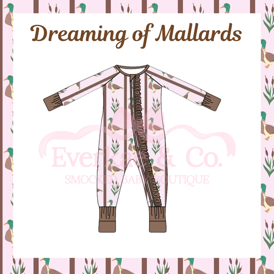 RTS Dreaming of Mallards Girls Ruffle Zippy