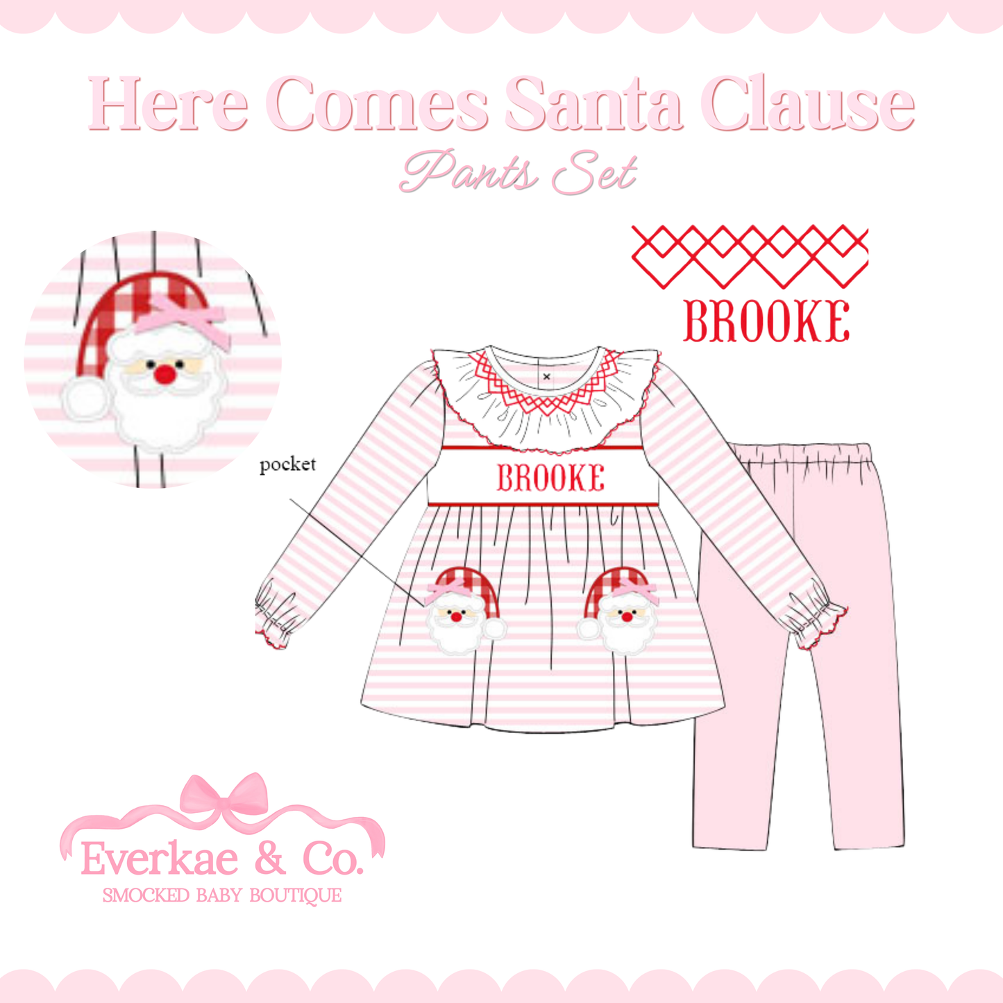PO11 Here Comes Santa Clause Pants Set ETA OCTOBER