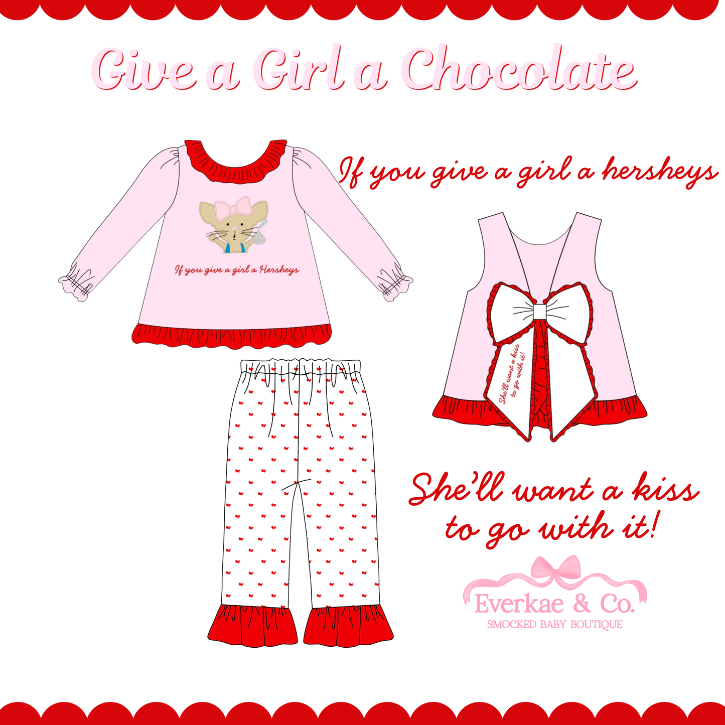 PO14 Give a Girl a Chocolate Pants Set ETA DEC