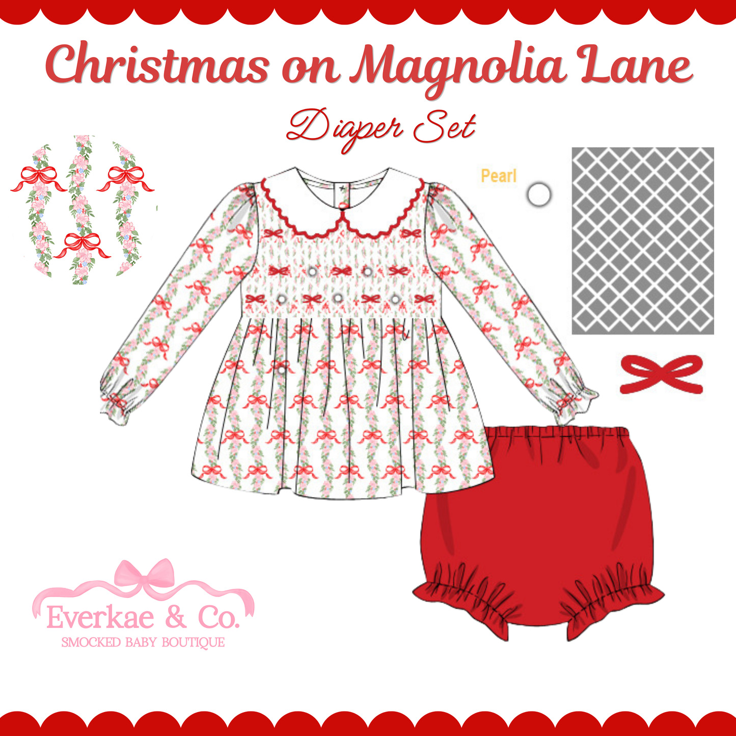 PO11 Christmas on Magnolia Lane Diaper Set ETA OCT