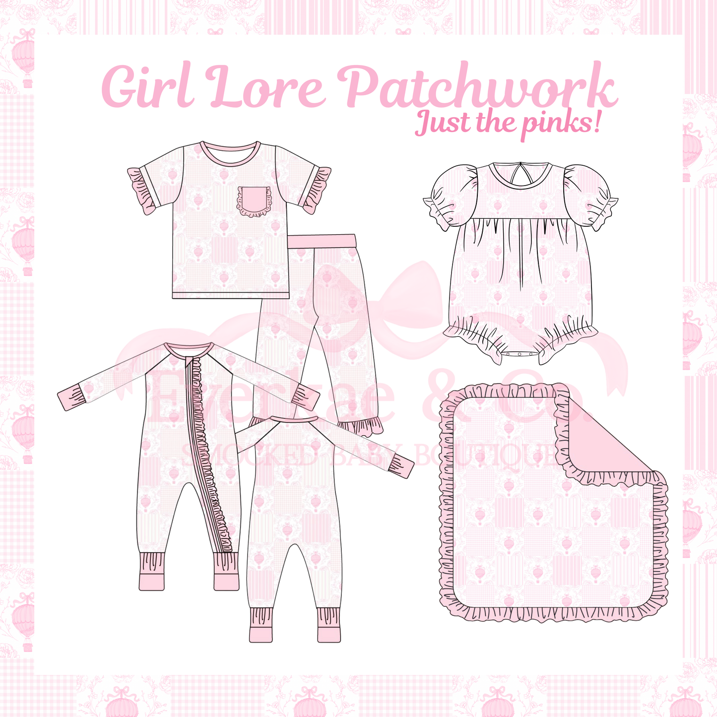 RTS Girl Lore Patchwork JTP Two-Piece Set