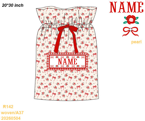 PO Merry Manor Collection Smocked Santa Sack ETA OCT