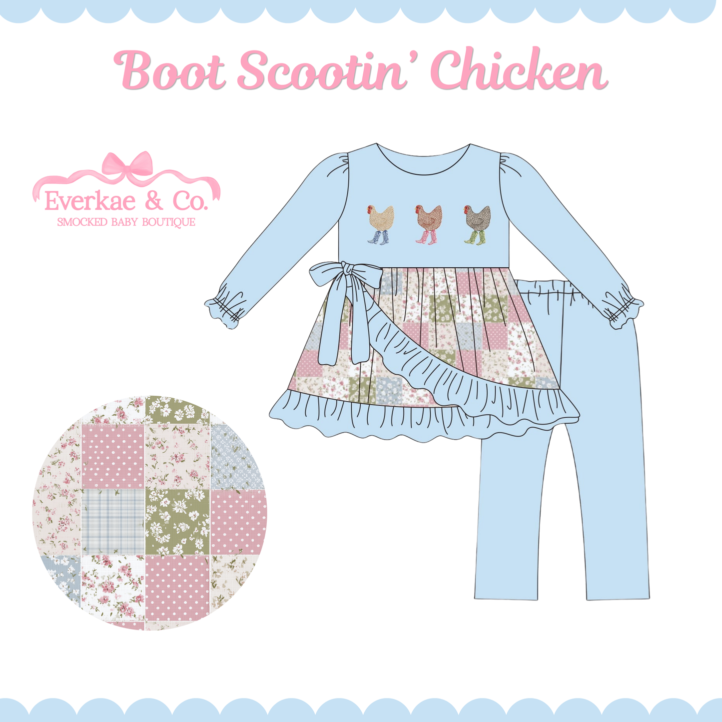 PO14 Boot Scootin’ Chicken Pants Set ETA DEC