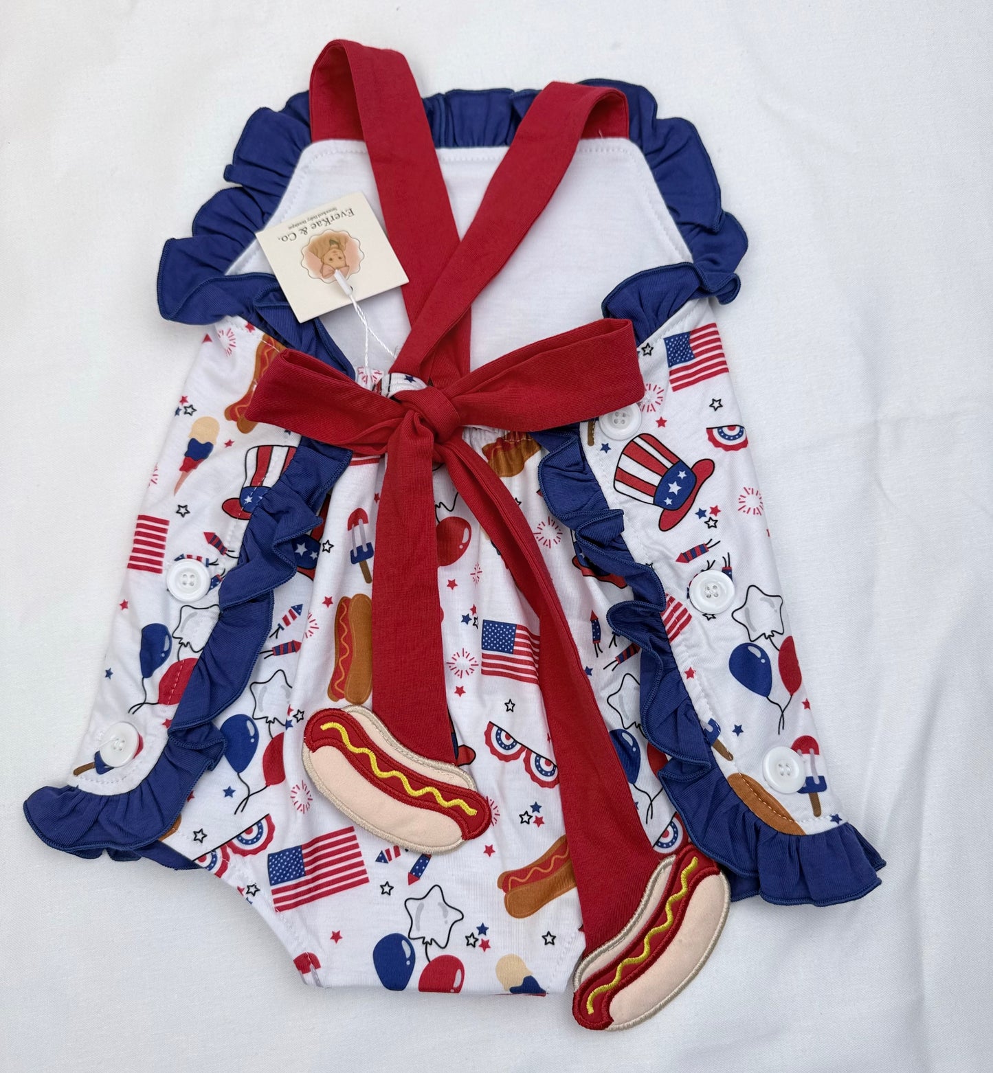 RTS Here for the Hotdogs Sunsuit