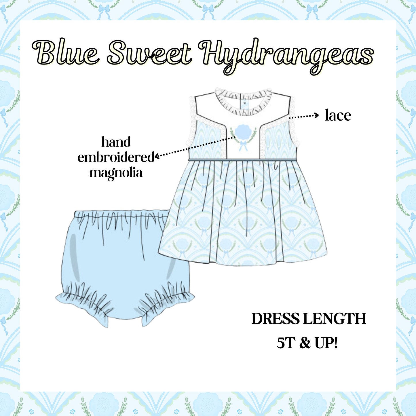 RTS Sweet Hydrangeas Diaper Set