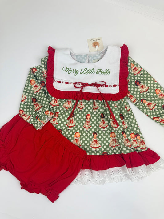 RTS “Merry Little Belle” Diaper Cover