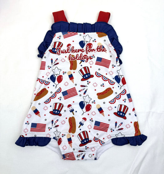 RTS Here for the Hotdogs Sunsuit