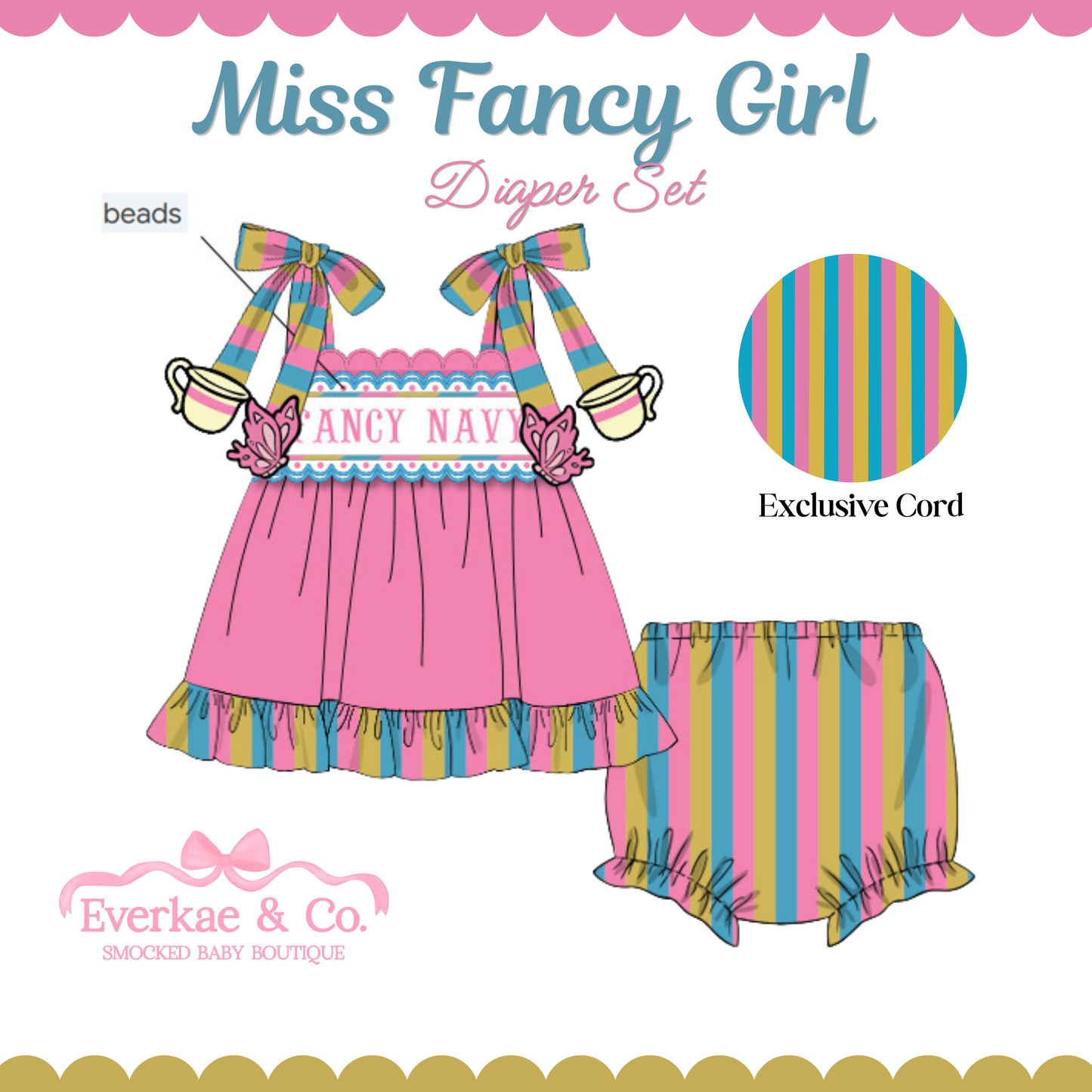 PO11 Miss Fancy Girl Diaper Set ETA OCT